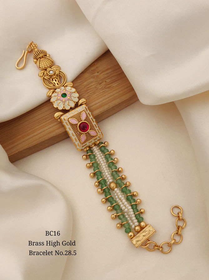 BC16 Designer Brass High Gold Bracelets Wholesale Price In Surat
